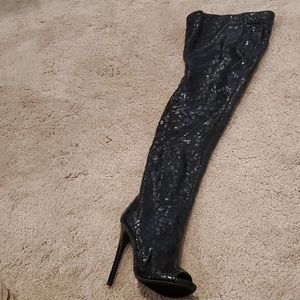 Bebe thigh high heels